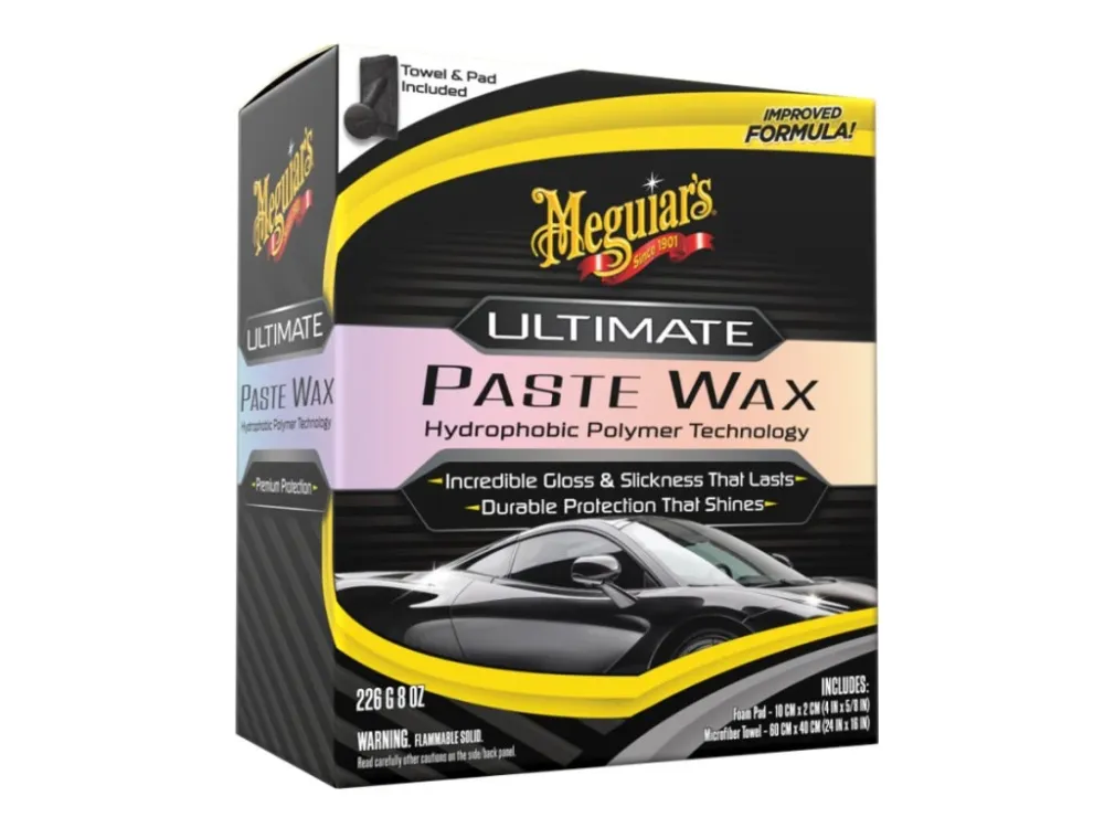 Must-Have Špičkový tuhý vosk na bázi syntetických polymerů Meguiar's Ultimate Paste Wax, 226 g
