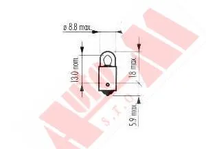 Víkendová Akce žárovka 12V 2W BA9s