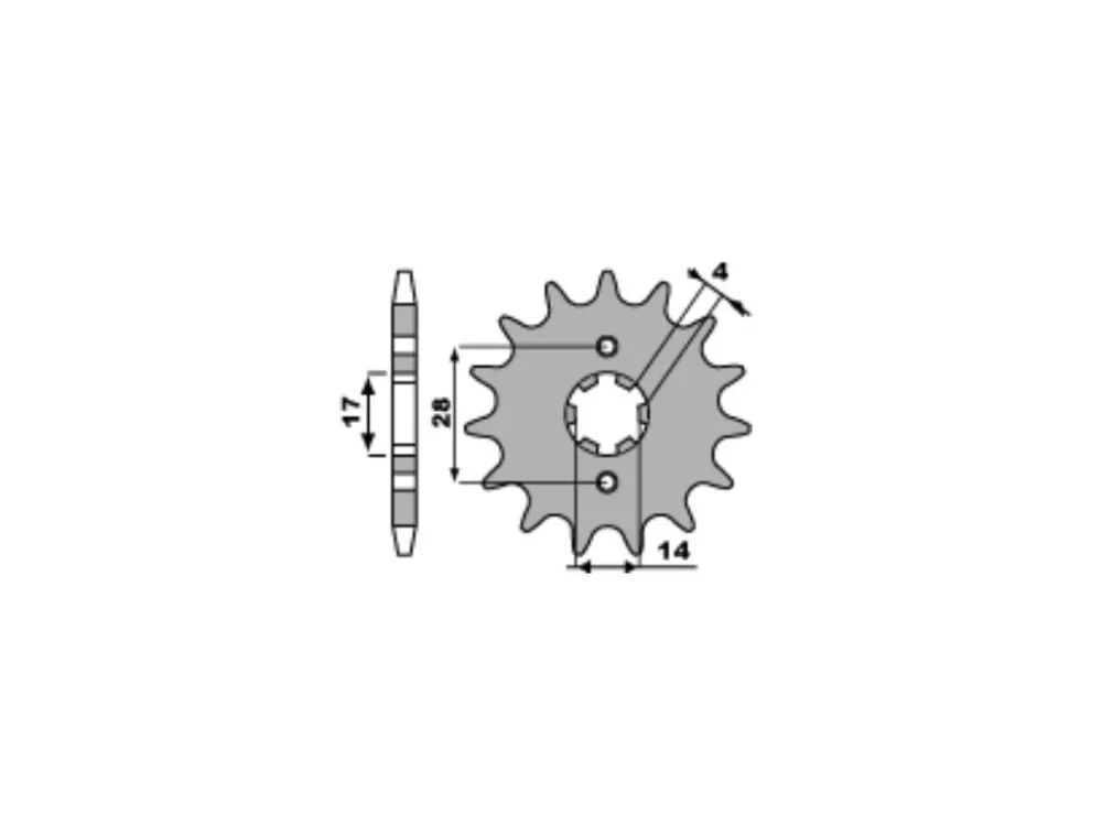 Sekundární řetězové kolečko PBR Sprockets pro DERBI/ HONDA/ MONDIAL/ SUZUKI/ 50/90/125 mod.428 Doprava Zdarma