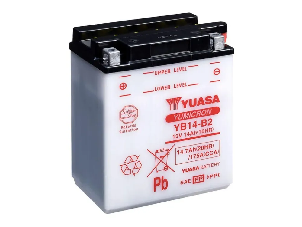 Konvenční motocyklová baterie BS-BATTERY BB14-B2 (YB14-B2) Včetně balení kyseliny Rychlé Dodání