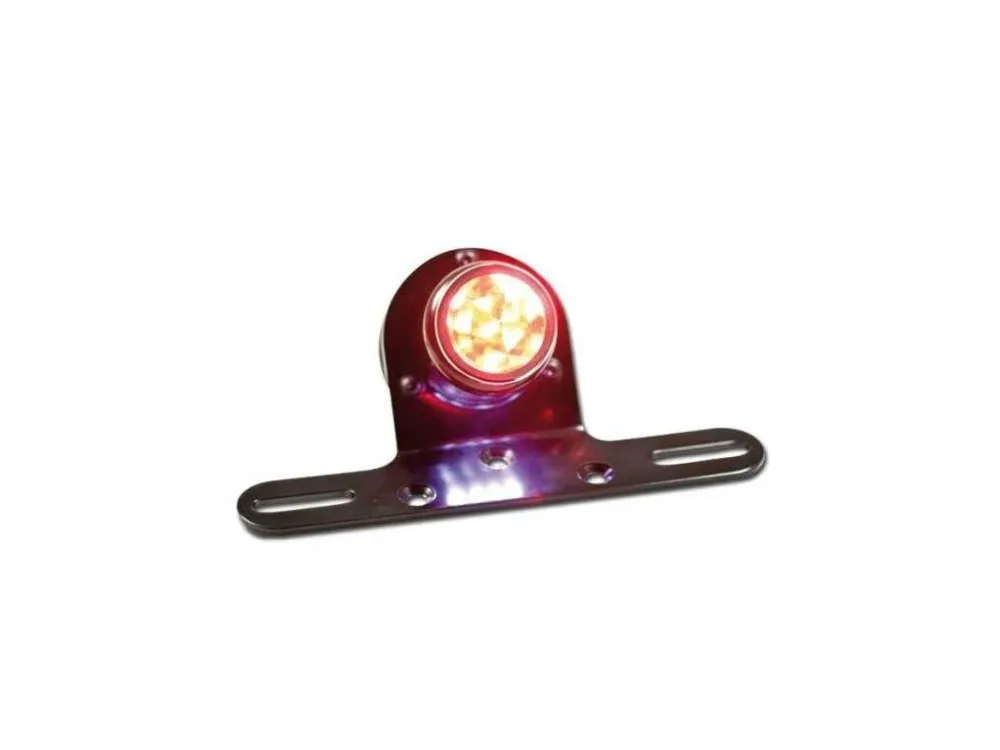 LED zadní světlo Tube, černé, červené sklo, O 45 mm Jen Po Omezenou Doba