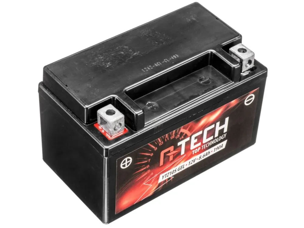 baterie 12V, YTZ10S GEL, 8,6Ah, 190A, bezúdržbová GEL technologie 150x88x93, A-TECH (aktiv Akční Nabídka
