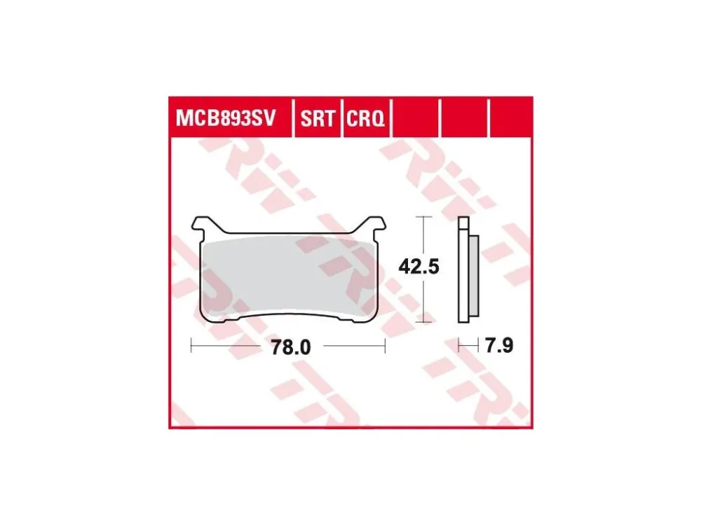 Pouze Dnes TRW MCB893SV sintrované brzdové destičky na motorku HONDA CB 1000 R 18-19, CB 1100R 17-19,