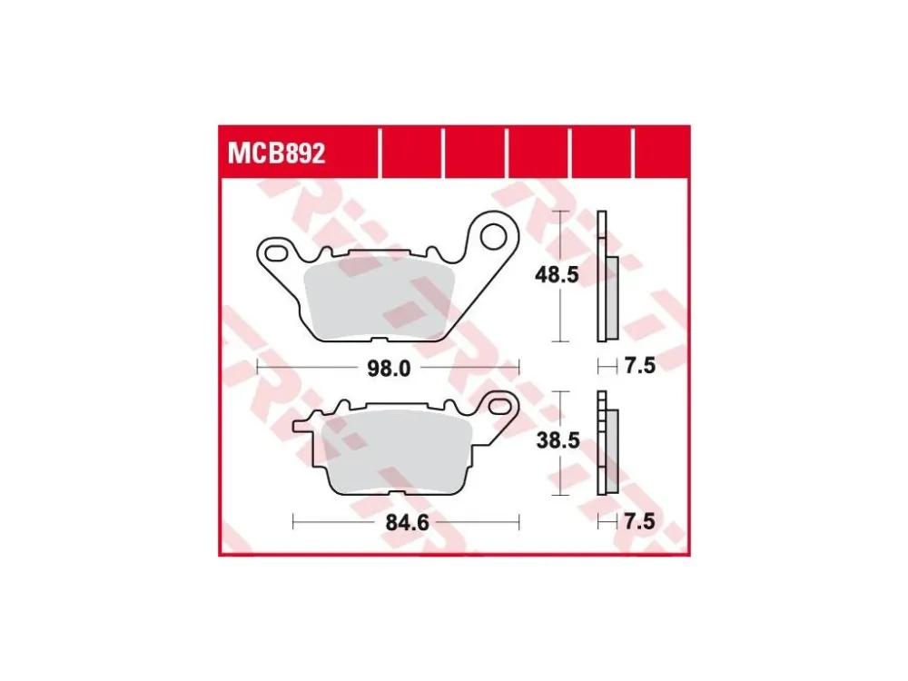 TRW MCB892 organické brzdové destičky na motorku Hit Sezóny