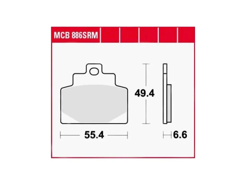Tovární Cena TRW MCB886SRM scooter sintrované brzdové destičky na motorku