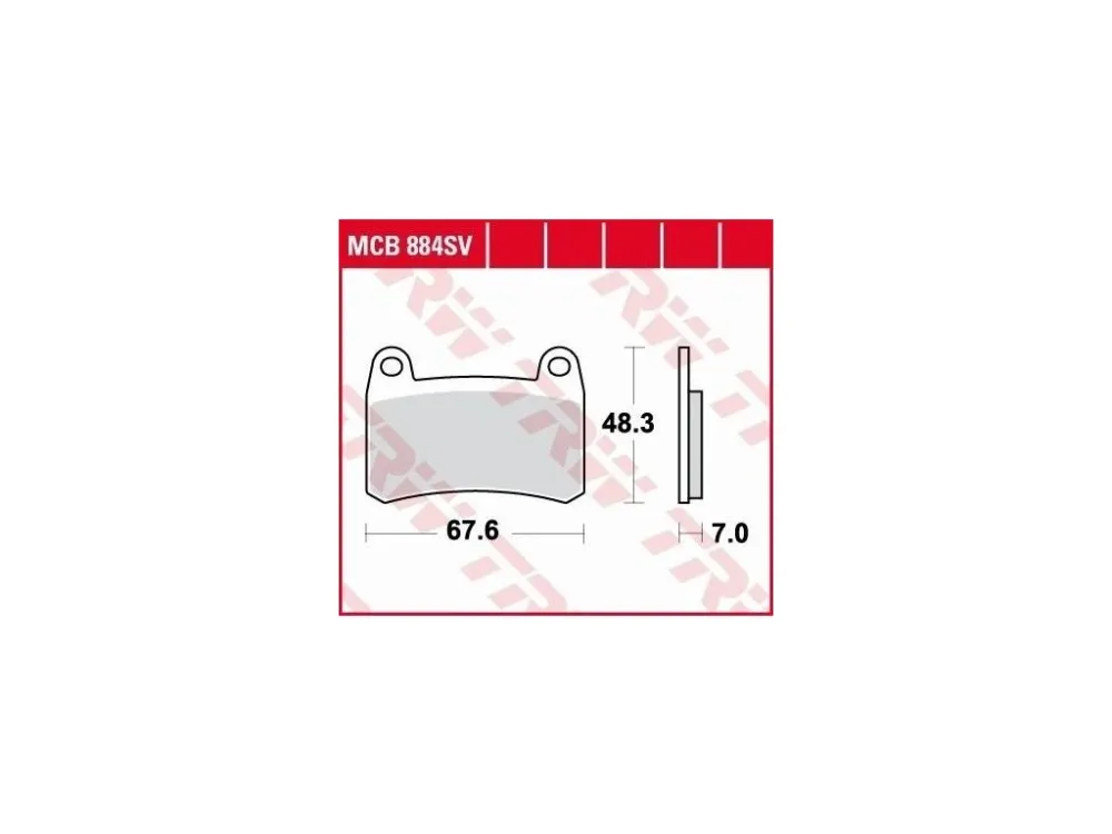 Bezpečná Platba TRW MCB884SV sintrované brzdové destičky na motorku
