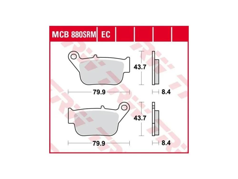 TRW MCB880EC scooter organické brzdové destičky na motorku Sleva