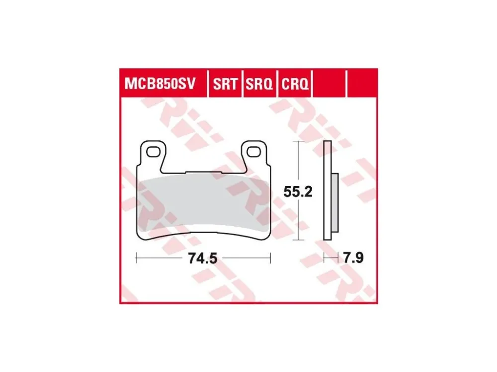 TRW MCB850SRT racing sintrované brzdové destičky na motorku Rychlé Dodání