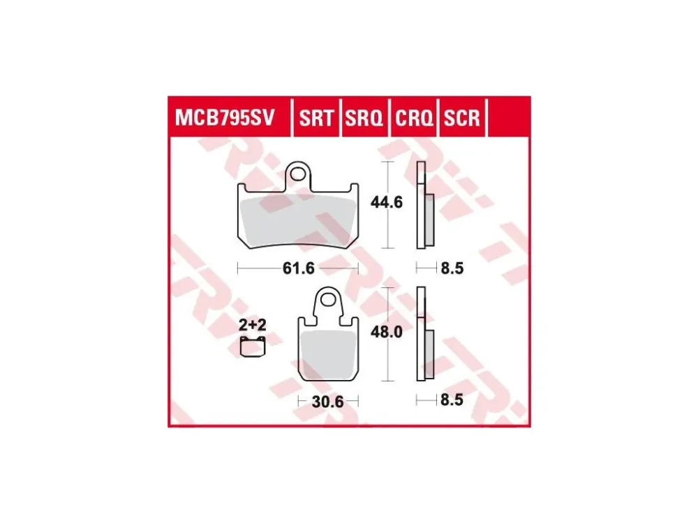 TRW MCB795SRT racing sintrované brzdové destičky na motorku Nejprodávanější