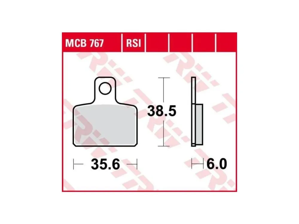 Značkový TRW MCB767RSI offroad závodní brzdové destičky na motorku