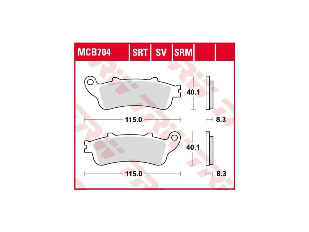Must-Have TRW MCB704SRT racing sintrované brzdové destičky na motorku