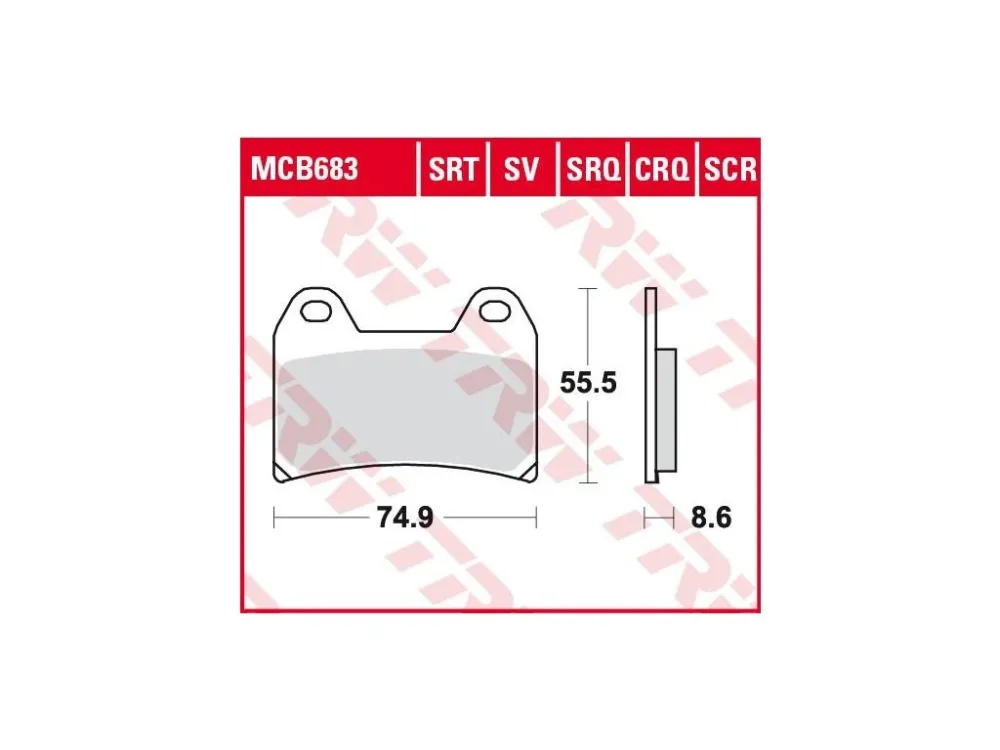 TRW MCB683SRT racing sintrované brzdové destičky na motorku Nejlepší Cena