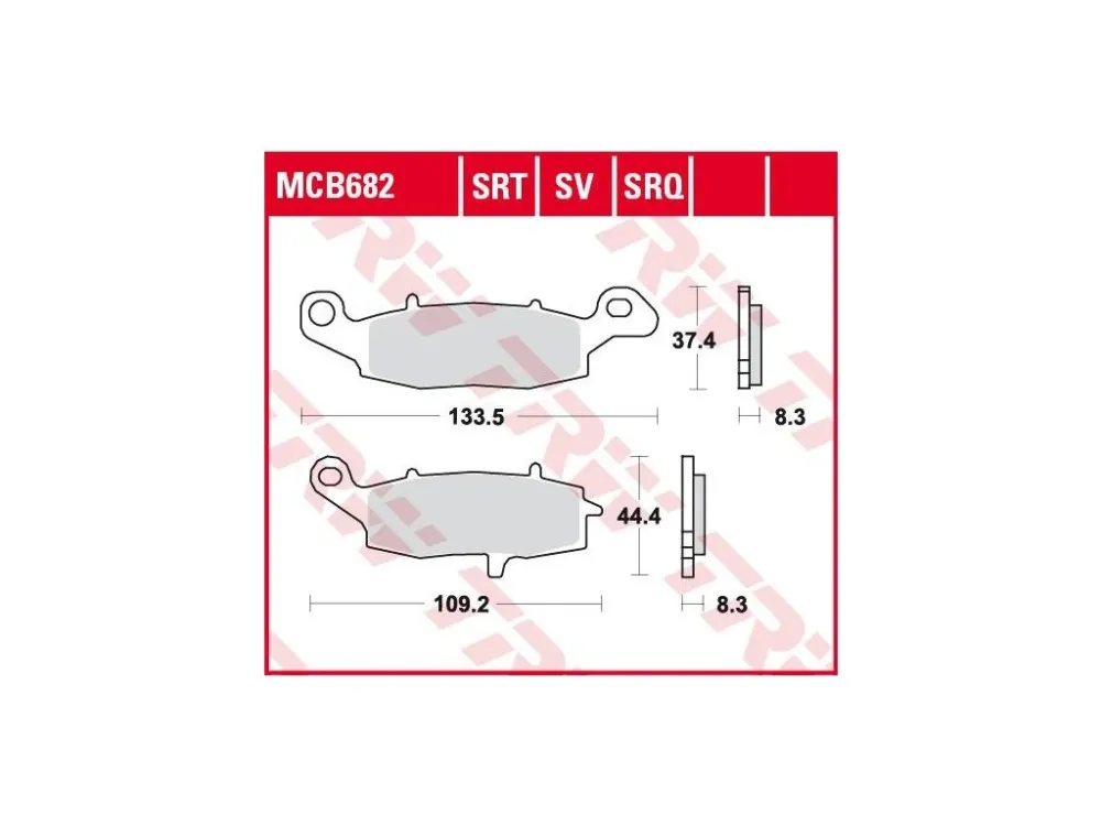 Nejlepší Volba TRW MCB682SRT racing sintrované brzdové destičky na motorku