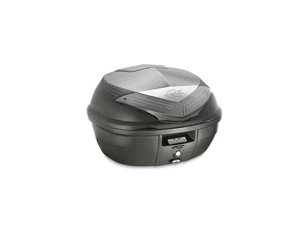 Kup Teď Kappa K355NT černý nelakovaný kufr Topcase Monolock (35l) na motorku a skůtr, bílé odrazky