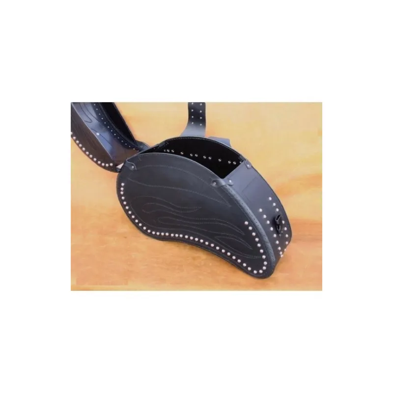 Cenová Bomba Kožené moto brašny S20 s nýty, 57 x 34 x 18,5cm