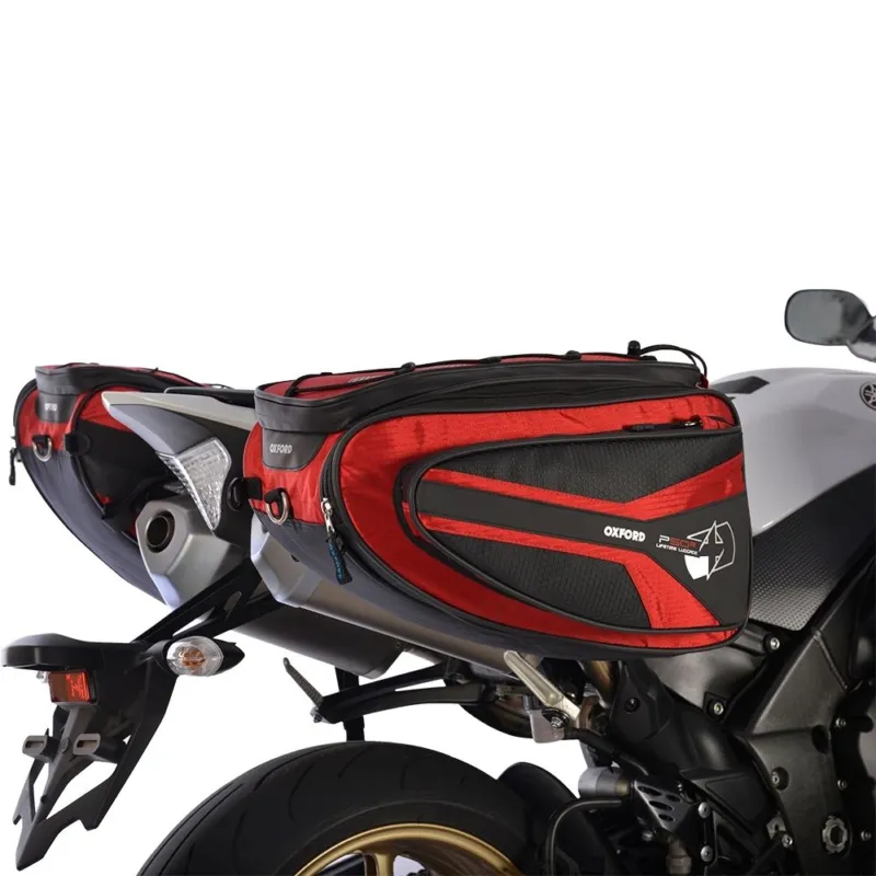 Super Cena Boční brašny na motocykl OXFORD P50R černé/červené, 50L