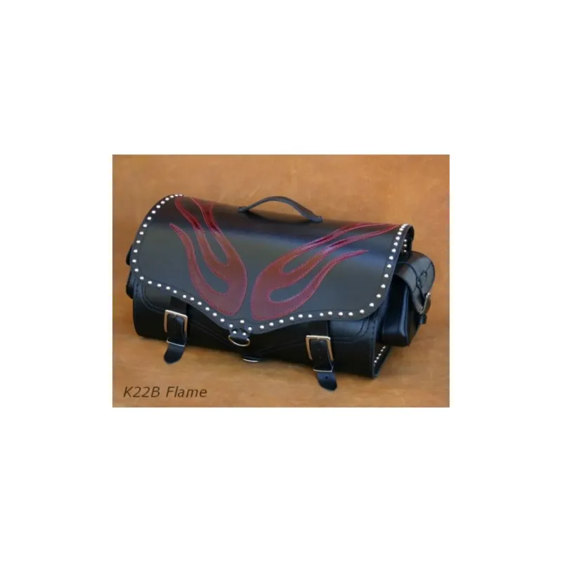 Kožený moto kufr K221B Flame, 39L Levný