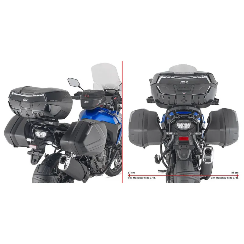 Sleva PLX3125 trubkový nosič Suzuki V-Strom 800 DE/800 SE (23-26), pro boční kufry, jen pro V 35 nebo V 37