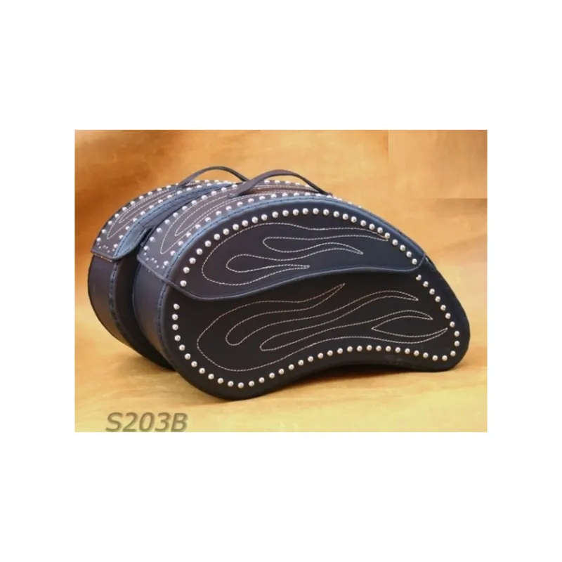Hit Sezóny Kožené moto brašny S203 černé, 57x34x18cm