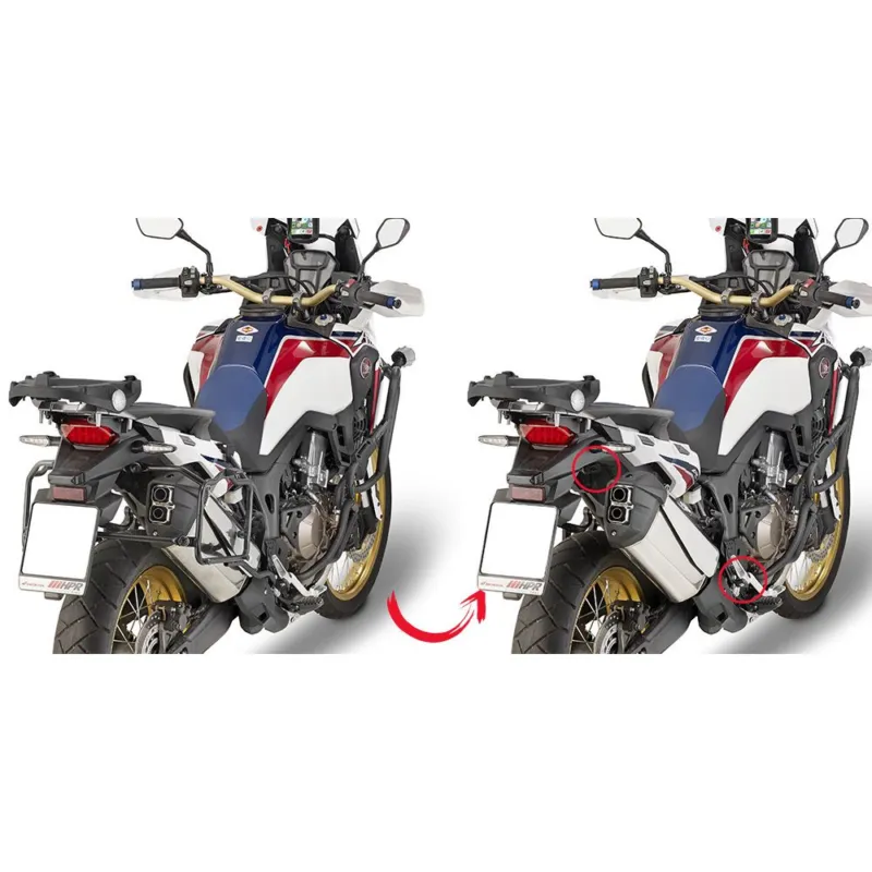 PLR1144 trubkový nosič Honda CRF 1000L Africa Twin (16-17) EASY FIT pro boční kufry - DEMONT. Vrácení Zdarma