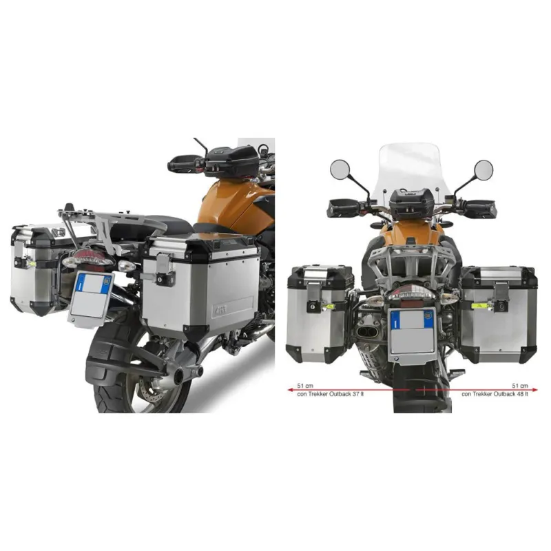 PL684CAM trubkový nosič BMW R 1200 GS (04-12) pro hliníkové boční kufry TREKKER OUTBACK Horká Nabídka
