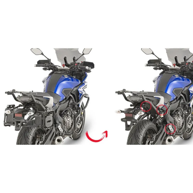 PLR2130 trubkový nosič Yamaha MT-07 700 Tracer (16-19) EASY FIT pro boč. kufry - DEMONTOVATELNÝ Zlevněný