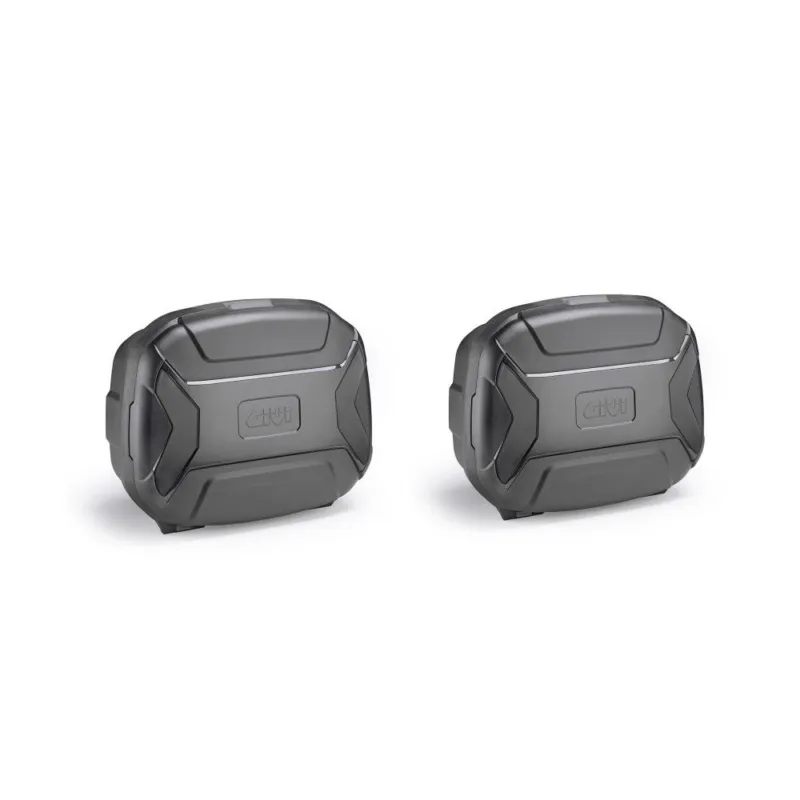Levný TRK35BBPACK2 sada 2 kufrů GIVI TRK35BB Lite Trekker černý s černým plastovým víkem (Monokey)