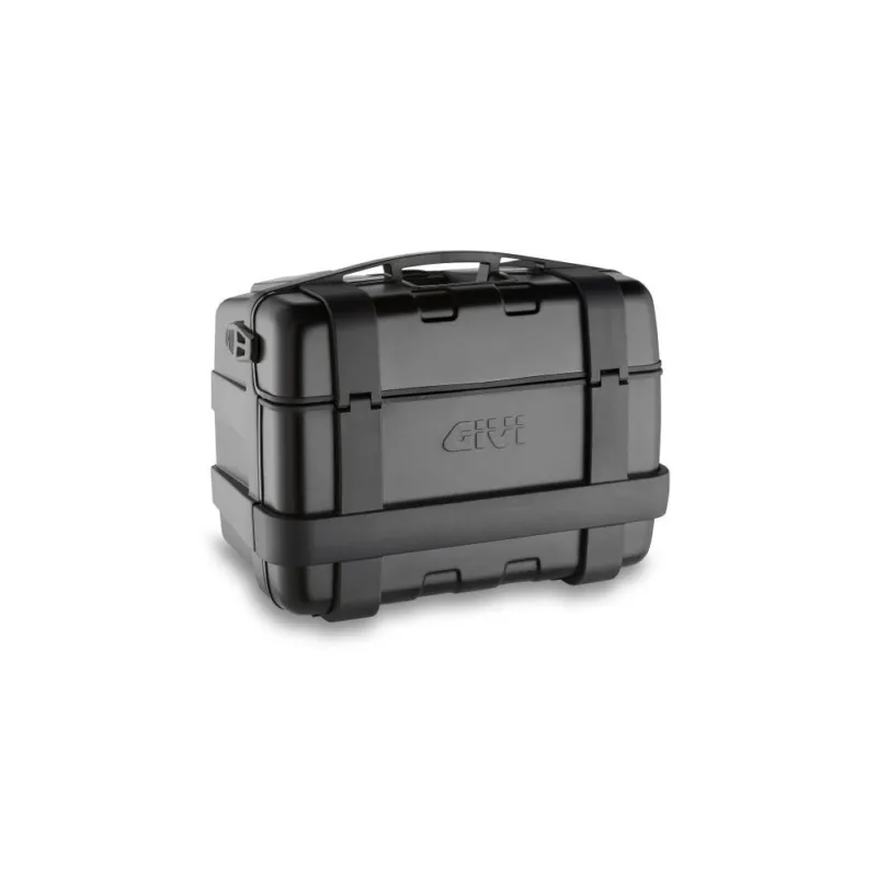 Vrácení Zdarma TRK46B kufr GIVI Trekker černý s černým hliníkovým víkem (Monokey), objem 46 ltr.