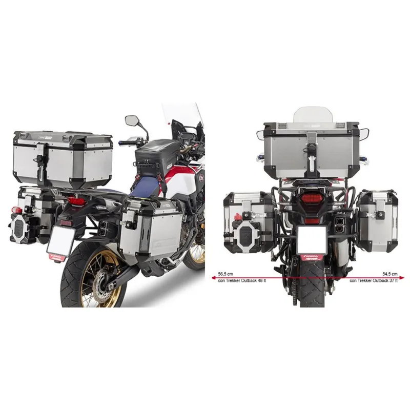 Nejlepší Cena PL1161CAM trubkový nosič Honda CRF 1000L Africa Twin (18-19) pro hliníkové boční kufry TREKKER OBKN