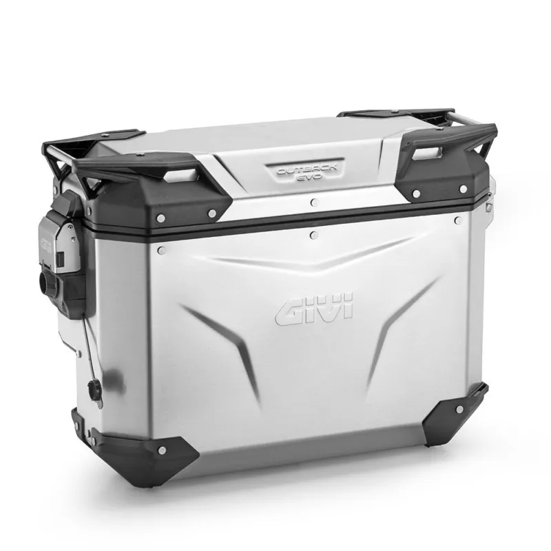 Nejlepší Volba OBKEVS33AR stříbrný pravý kufr GIVI Trekker Outback EVO SMART hliníkový (boční), bez zámku, 33 l.