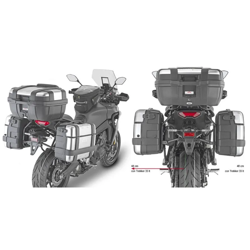 Časově Omezené PLO2159MK trubkový nosič bočních kufrů PL ONE-FIT pro Yamaha Tracer 9 (21-24)