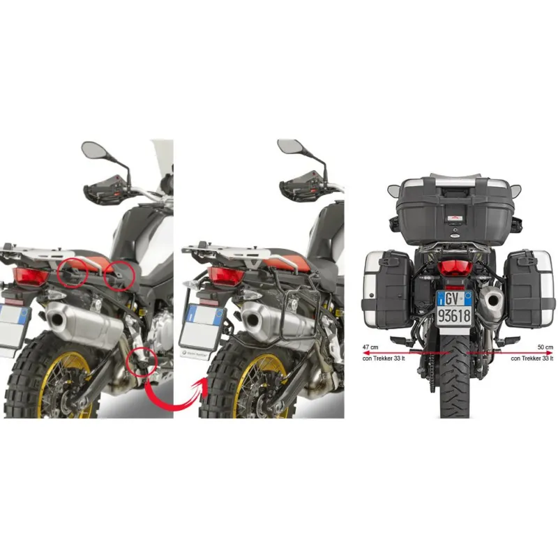 Cenový Hit PLR5127 trubkový nosič BMW F 750/850 GS (18-23)/F 900 GSA (24-26) EASY FIT pro boční kufry - DEMONT.