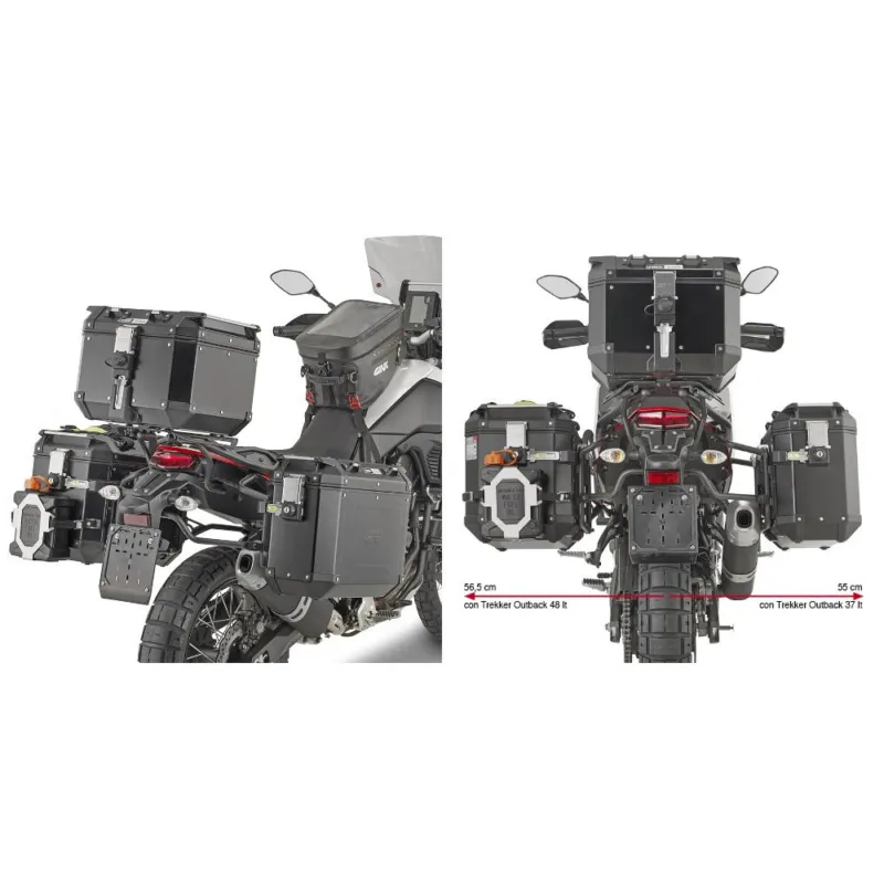 PLO2145CAM trubkový nosič bočních kufrů PL ONE-FIT pro Yamaha XT 700 Z Ténéré (19-24) Vrácení Zdarma