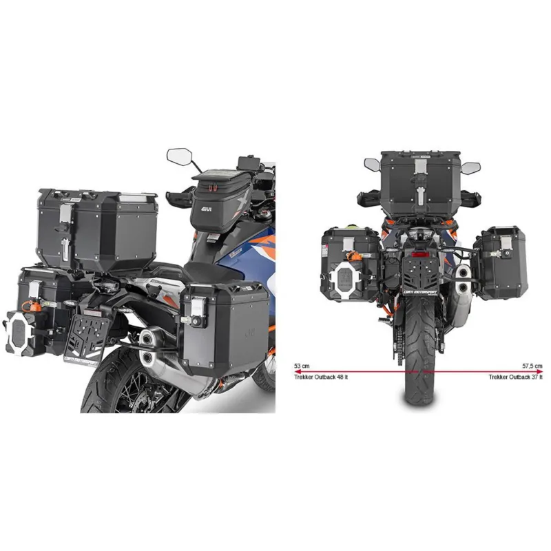 Nakupujte Hned PLO7713CAM trubkový nosič PL ONE-FIT pro KTM S. Adv. 1290 R/S (21-25) pro boční kufry OBKN