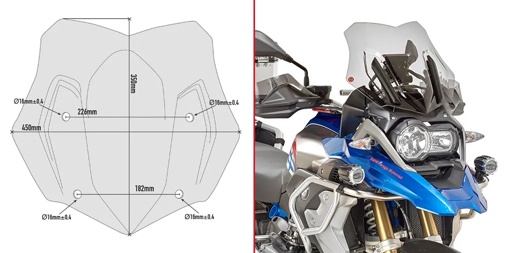 Novinka Givi D5124B kouřové plexi BMW R 1200/1250 GS / Adventure (14-) | HZmoto - vše pro motorkáře a jejich stroje
