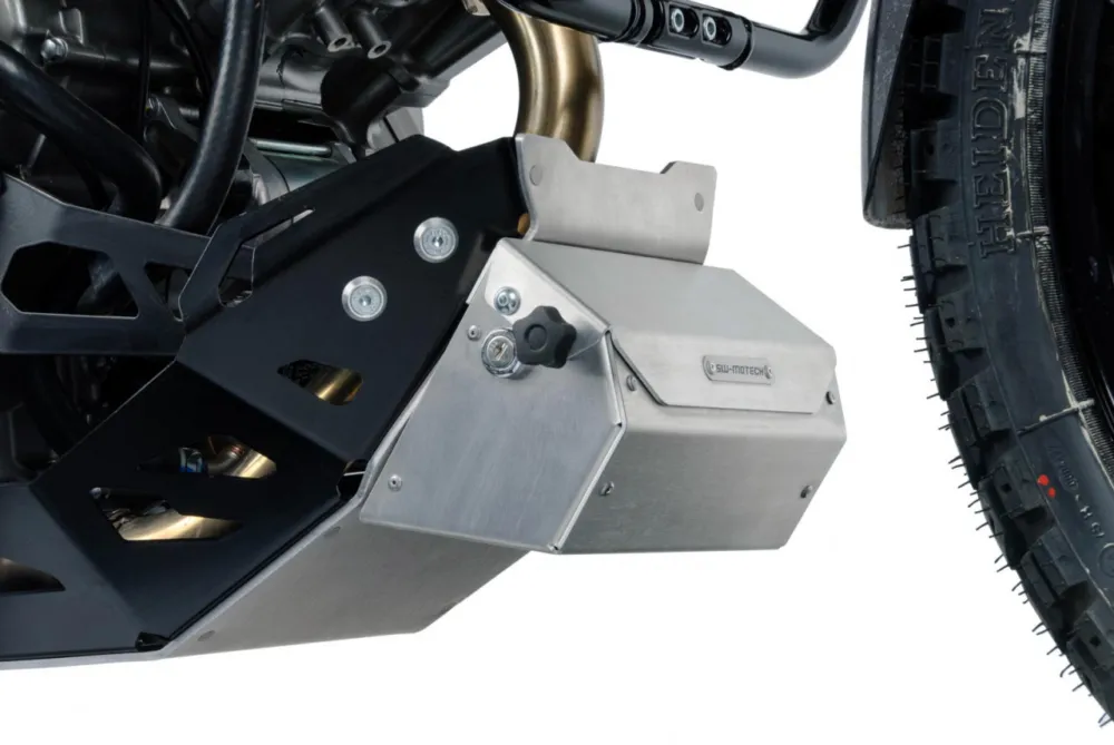 Sezónní Sleva Hliníkový box na nářadí s montáží na kryt motoru SW-Motech WZX.00.014.10001/S | HZmoto - vše pro motorkáře a jejich stroje