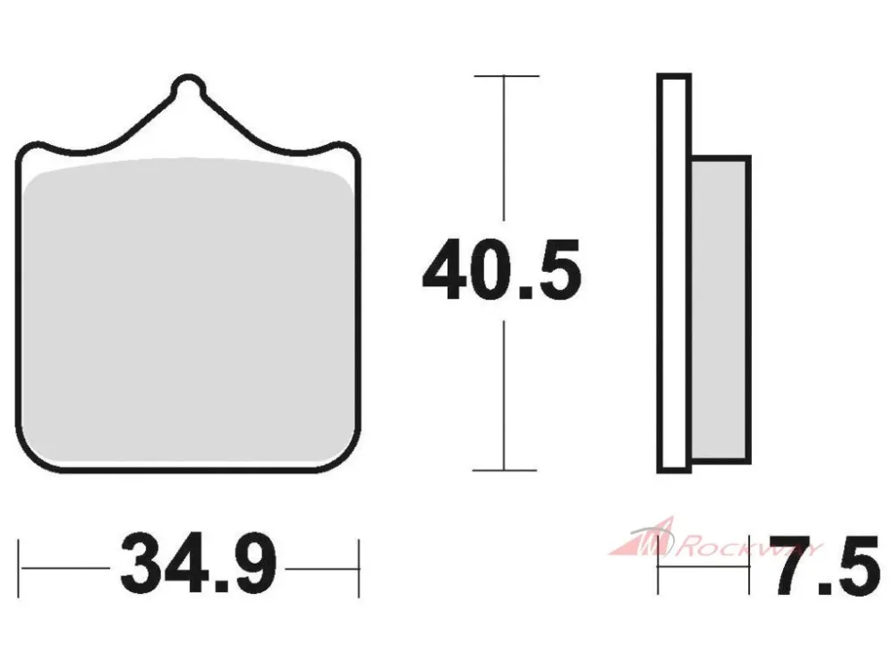 Originální brzdové destičky, BRAKING (semi metalická směs CM66) 2 ks v balení- 5A