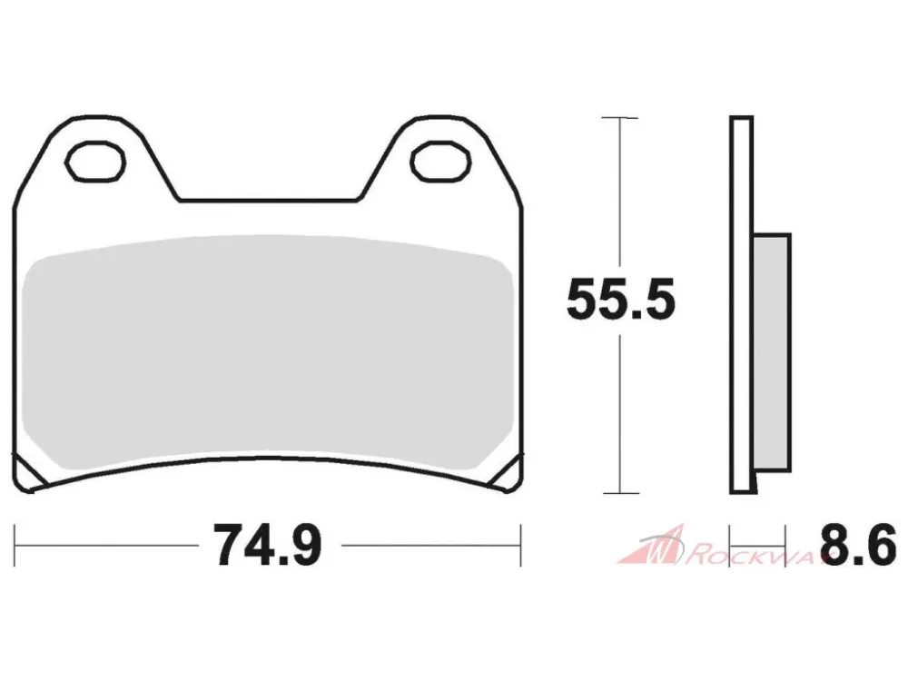 Tovární Cena brzdové destičky, BRAKING (semi metalická směs CM66) 2 ks v balení- 5A