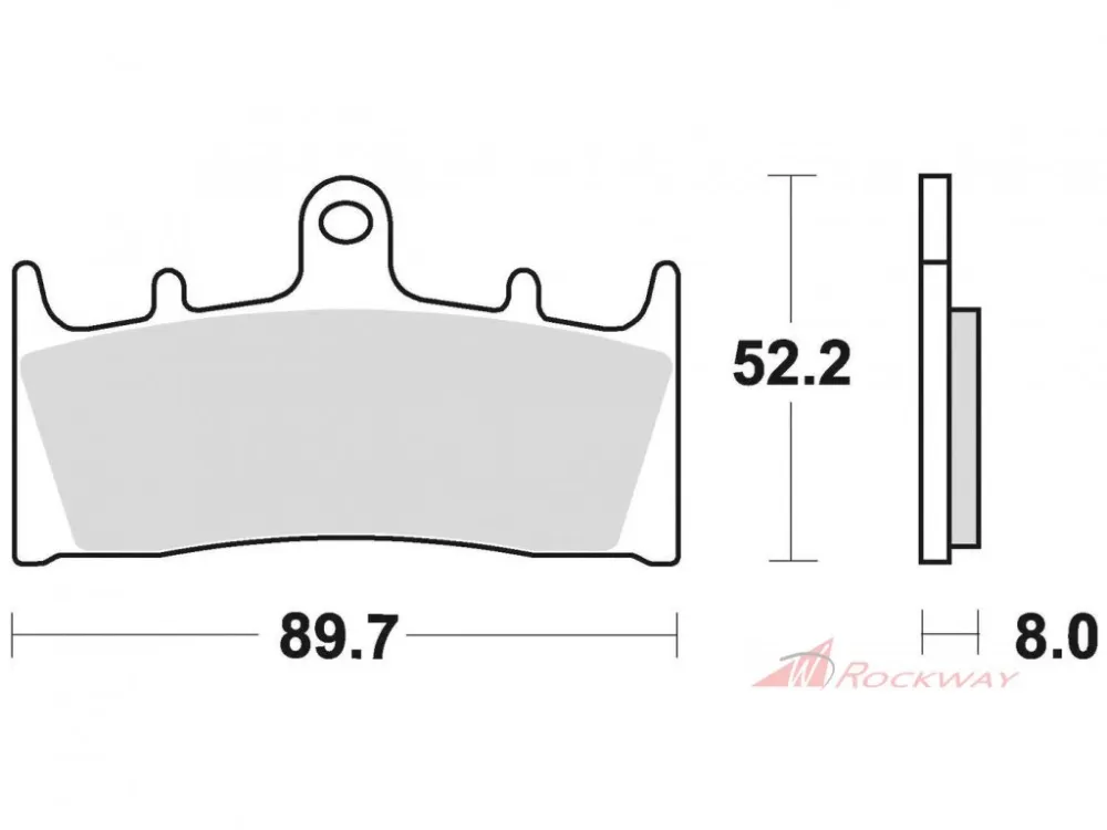 brzdové destičky, BRAKING (semi metalická směs CM66) 2 ks v balení- 5A Top Prodej