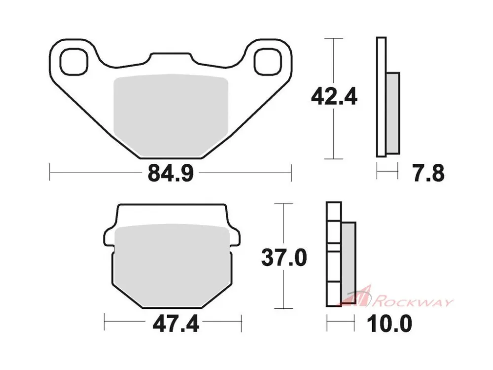 Vysoce Kvalitní brzdové destičky, BRAKING (semi-metalická směs SM1) 2 ks v balení- 5A