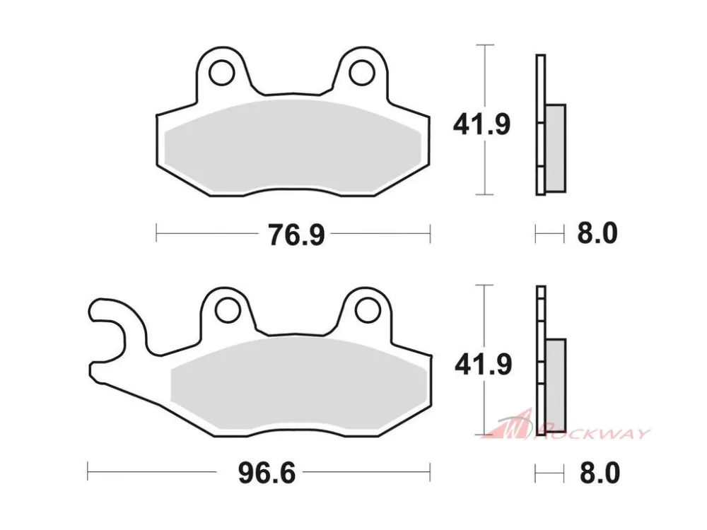 brzdové destičky, BRAKING (semi-metalická směs SM1) 2 ks v balení- 5A Cenová Bomba