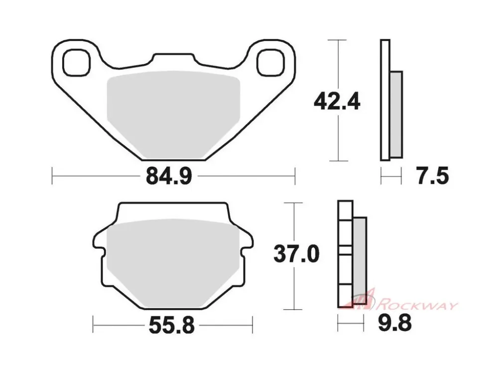 Rychlé Dodání brzdové destičky, BRAKING (semi-metalická směs SM1) 2 ks v balení- 5A