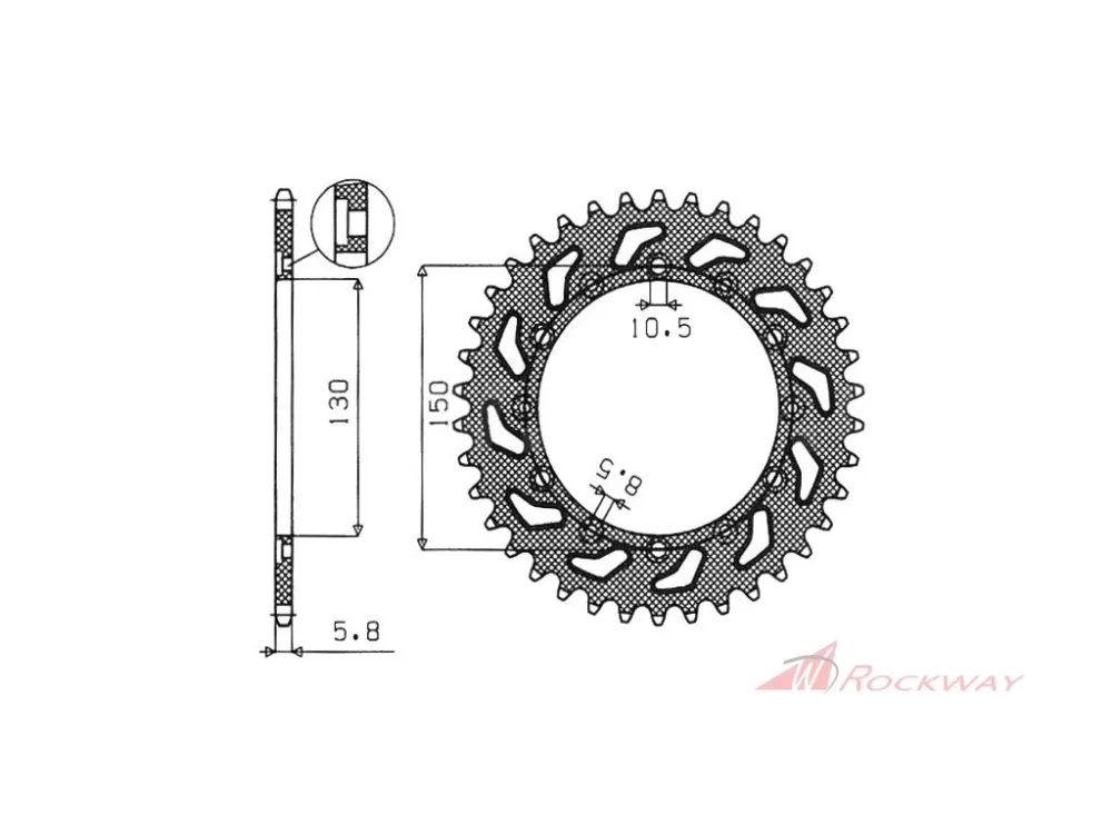 Must-Have ocelová rozeta pro sekundární řetězy typu 520, BRAKING (46 zubů)- 5A