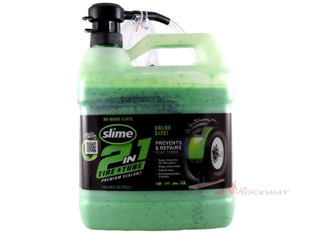 Těsnicí prostředek na pneumatiky a duše SLIME 2 in 1 Tire & Tube Sealant SLIME TUBELESS SEALANT 1 G = 3,7L- 5A Cenová Bomba