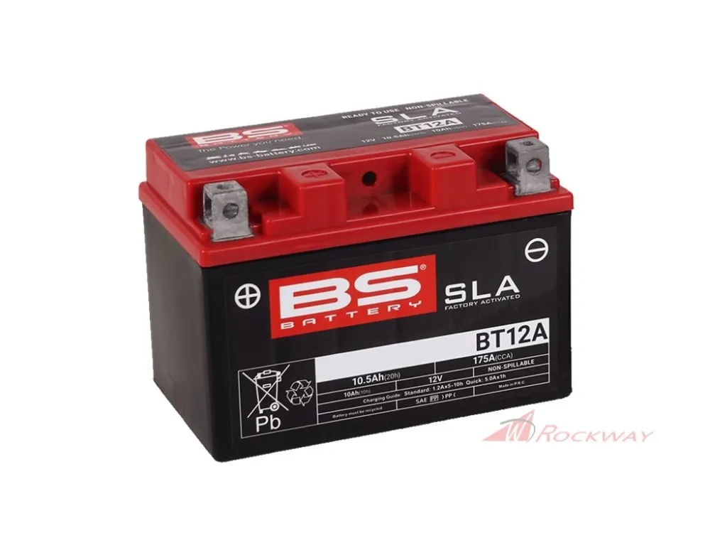 Továrně aktivovaná motocyklová baterie BS-BATTERY BT12A (FA) (YT12A (FA)) SLA- 5A Nakupujte Hned