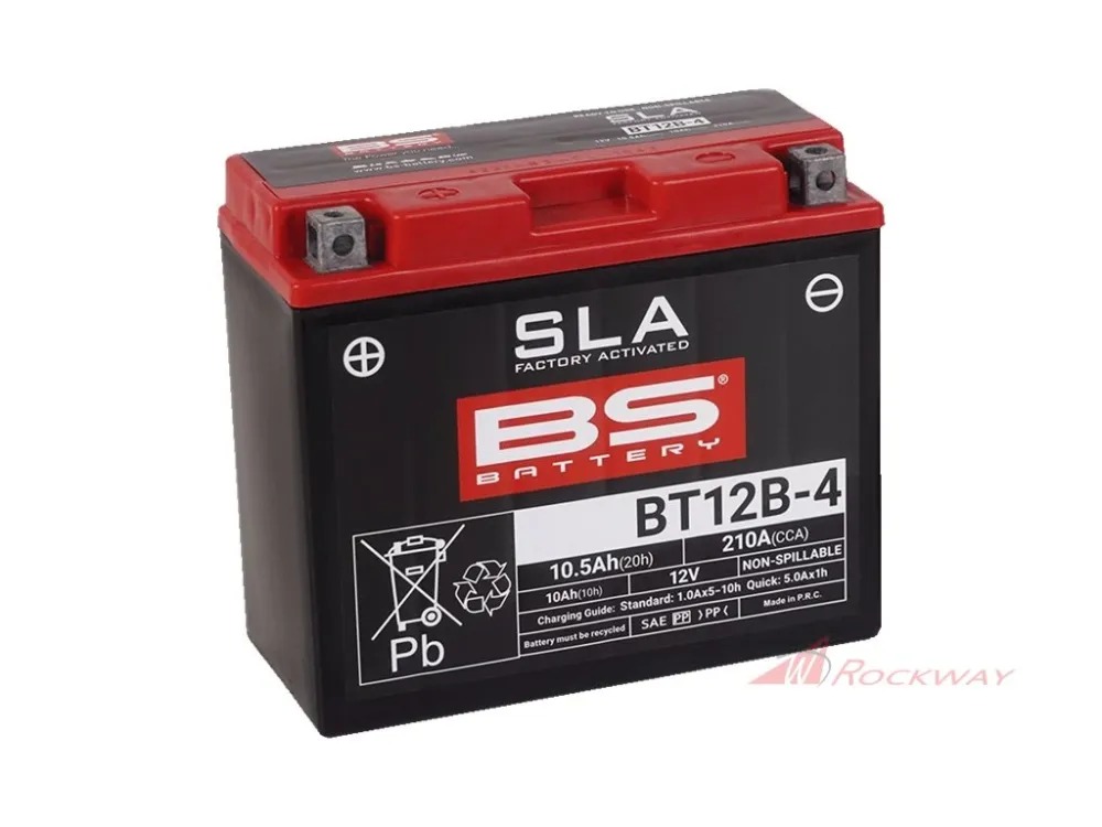 Továrně aktivovaná motocyklová baterie BS-BATTERY BT12B-4 (YT12B-4) SLA- 5A Oblíbený