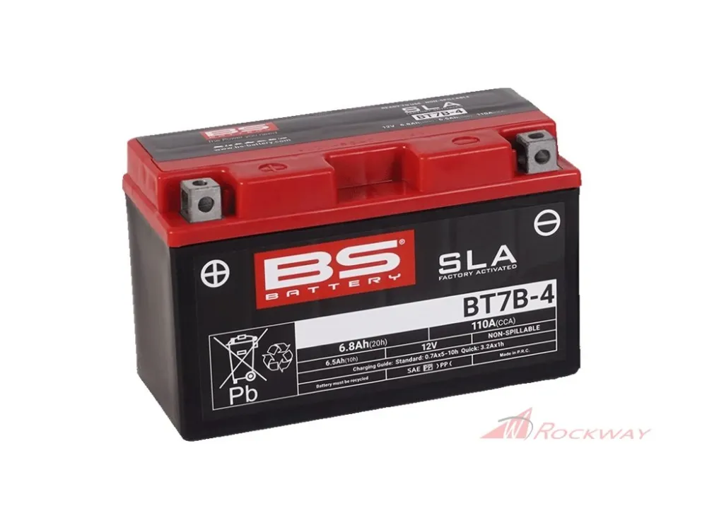 Továrně aktivovaná motocyklová baterie BS-BATTERY BT7B-4 (YT7B-4)- 5A Víkendová Akce