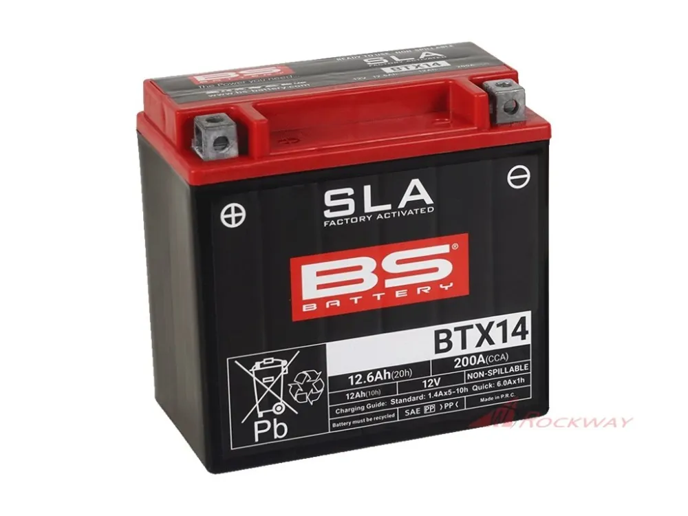 Kup Teď Továrně aktivovaná motocyklová baterie BS-BATTERY BTX14 (FA) (YTX14 (FA)) SLA- 5A