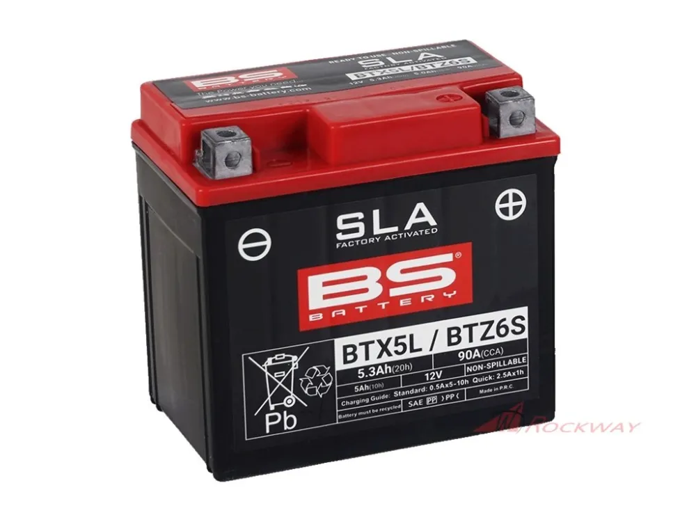 Pouze Dnes Továrně aktivovaná motocyklová baterie BS-BATTERY BTX5L (FA) (YTX5L (FA)) SLA- 5A