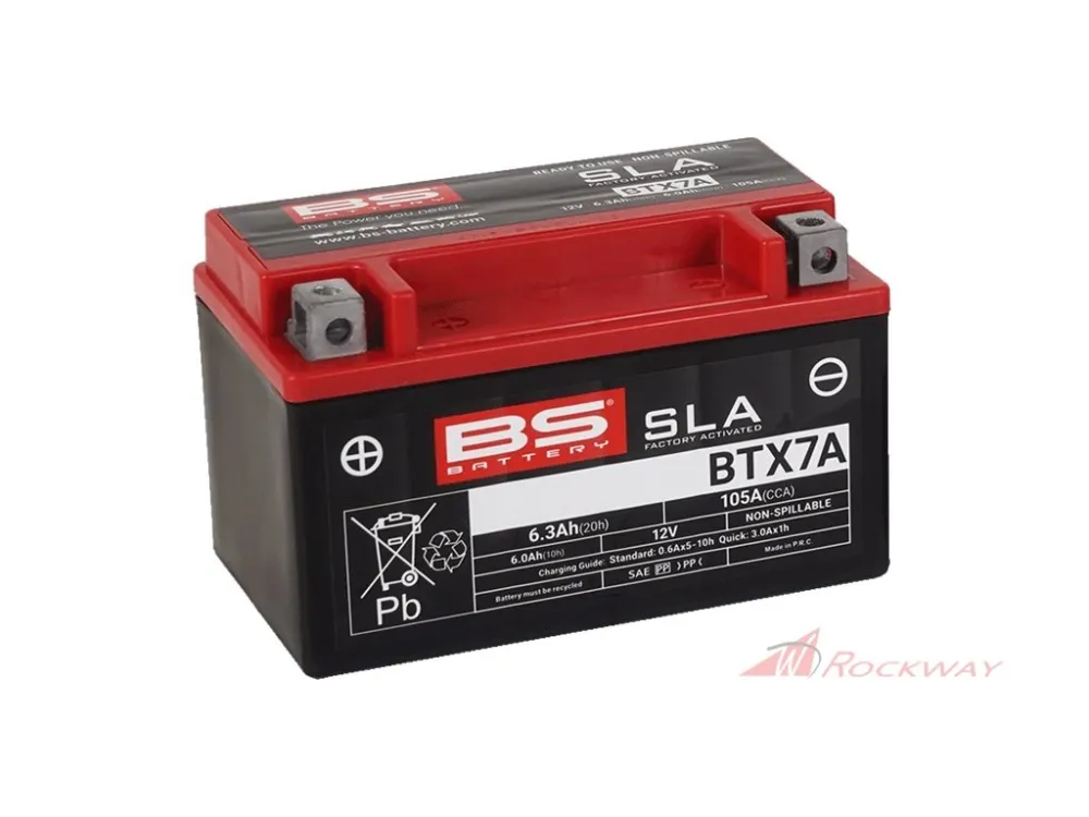 Továrně aktivovaná motocyklová baterie BS-BATTERY BTX7A (FA) (YTX7A (FA)) SLA- 5A Must-Have
